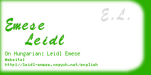 emese leidl business card